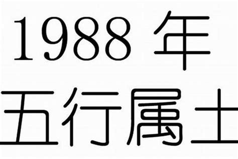 1988年五行缺什么